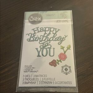 Sizzix Thinlits Birthday Card Die Set